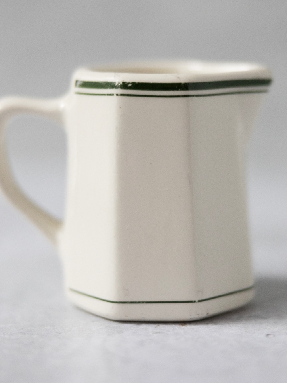 Sterling Medallion USA American vintage green octagonal china creamer pitcher